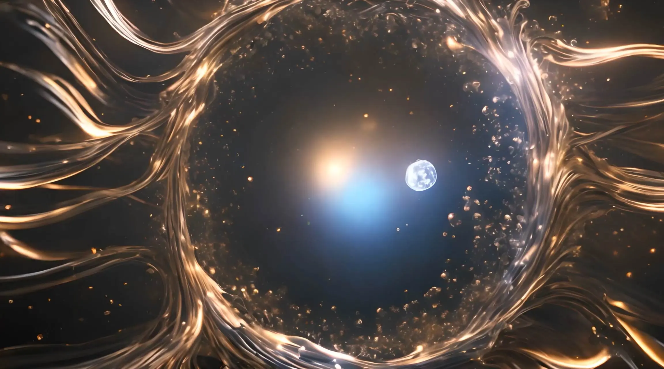 Galactic Whirlpool Sparkling Stars and Nebula Video